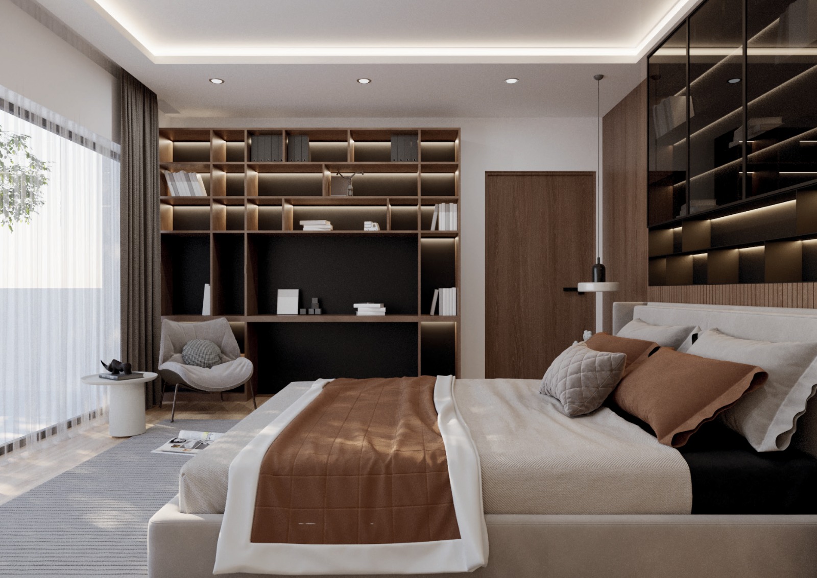 Interior view of Luxury Villa Retreat showcasing modern architecture